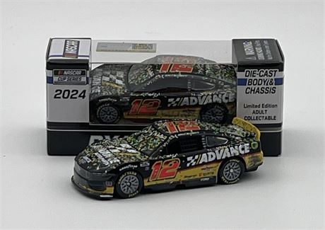 Ryan Blaney 2024 Advance Auto Iowa Speedway 6/16 Race Win 1:64 Diecast Chassis