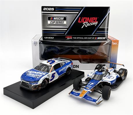 Kyle Larson 2025 Hendrick 1100 1:24 Nascar / 1:18 IndyCar 2 car set