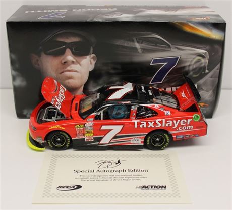 Regan Smith 2015 Taxslayer Autographed 1:24 Nascar Diecast