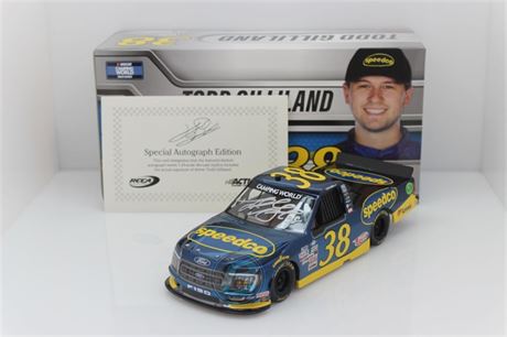 Todd Gilliland Autographed 2021 Speedco 1:24 Color Chrome Nascar Diecast