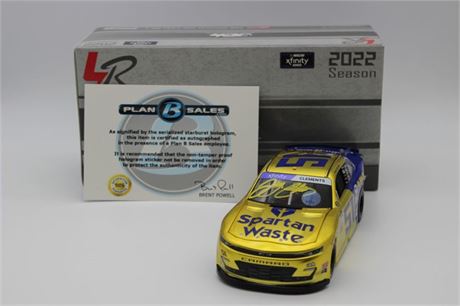Jeremy Clements Autographed 2022 Spartan Darlington Throwback 1:24 Liquid Color