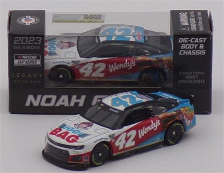 Noah Gragson 2023 Wendy's Biggie Bag 1:64 Nascar Diecast - Diecast Chassis