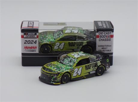 William Byron 2024 Raptor 3/24/24 COTA Race Win 1:64 Nascar Diecast Chassis