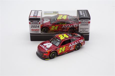 William Byron 2024 HMS 40th Anniv M'sville 4/7/24 Race Win 1:64 Diecast Chassis