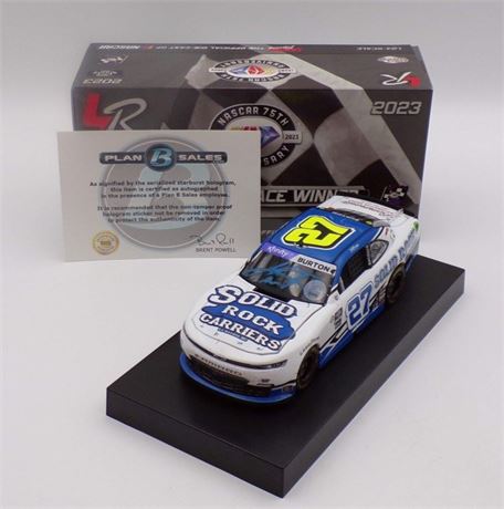 Jeb Burton Autographed 2023 Solid Rock Carriers Talladega 4/22 Race Win 1:24