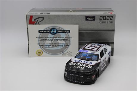 Stefan Parsons Dual Autographed 2022 GoSokal.com CircleBDiecast Darlington 1:24