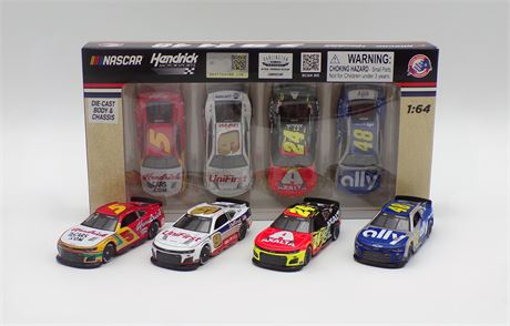 Hendrick Motorsports 2024 Darlington Throwback 4 Pack 1:64 Diecast Chassis