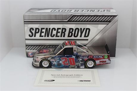 Spencer Boyd Autographed 2020 Plan B Sales Veteran's Day 1:24 Color Chrome