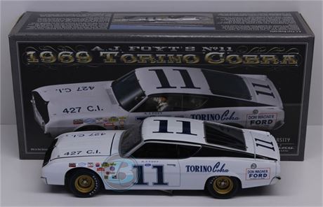 AJ Foyt Autographed #11 Don Wagner Ford 1969 Ford Torino 1:24 UoR