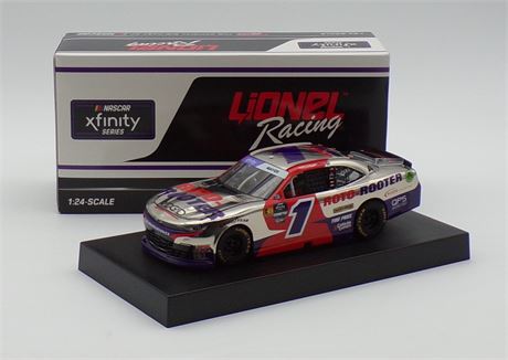 Sam Mayer 2024 Roto-Rooter 1:24 Color Chrome Nascar Diecast - Xfinity Series