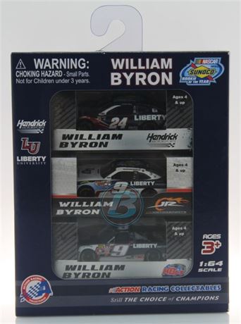 William Byron Liberty University Rookie of the Year 3 Car Set 1:64
